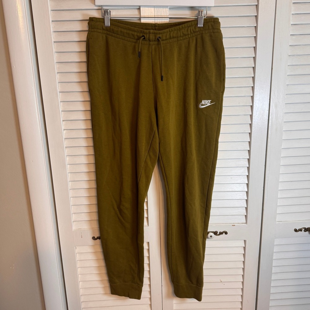 NIKE Sportswear‎ Club Fleece Jogger Sweatpants Women Olive Green SZ M